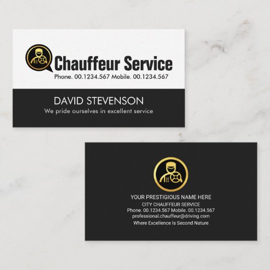 Creatieve Chauffeur Speech Box Rijden Visitekaartje (Voorkant / Achterkant)