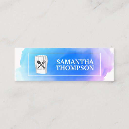 Creatieve Chef | Kookgerei Aquarel Mini Visitekaartje (Voorkant)