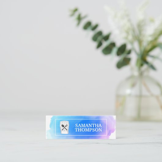 Creatieve Chef | Kookgerei Aquarel Mini Visitekaartje (Staand voorkant)