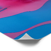 Creatieve collage meisje in roze bontjas poster (Hoek)