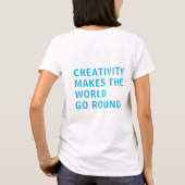Creatieve Creatitiviteit Slogan Citaat Blauwe Typo T-shirt (Achterkant)