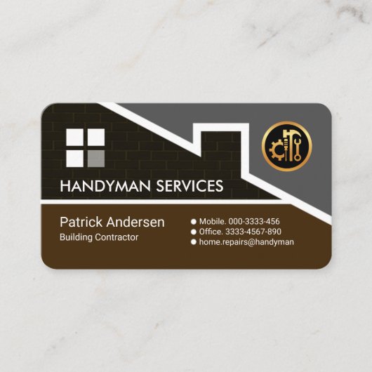 Creatieve dakconstructie visitekaartje (Voorkant)