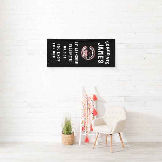 Creatieve Dental School Afstuderen Party Banner (Insitu)