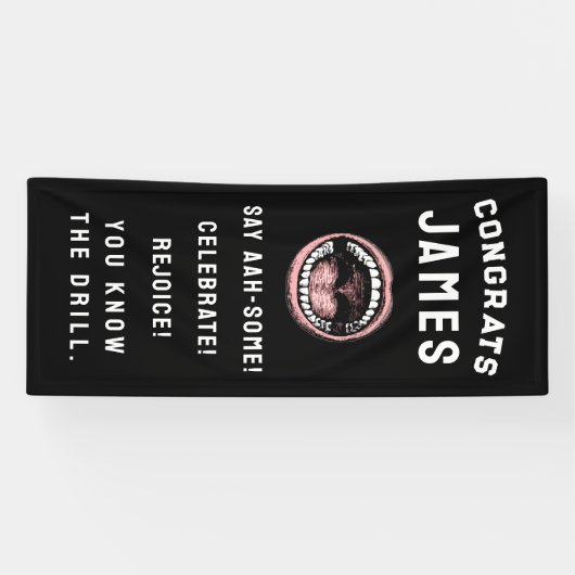 Creatieve Dental School Afstuderen Party Banner (Horizontaal)