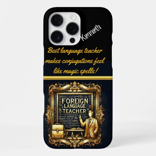 Creatieve docent vreemde talen iPhone hoesje (Achterkant)