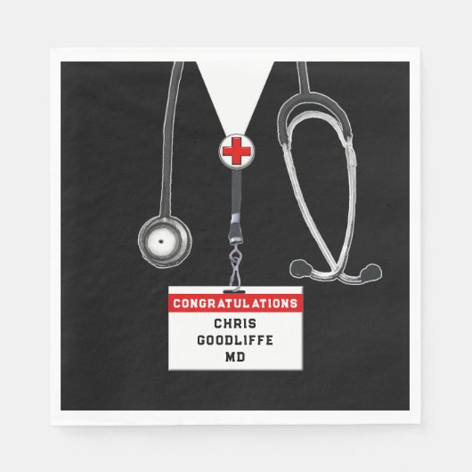 Creatieve doctorsdiploma-uitreiking servet (Voorkant)