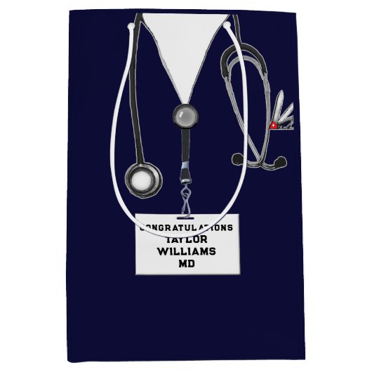 Creatieve Dokter Afstuderen Medium Cadeauzakje (Voorkant)