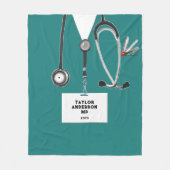 Creatieve Dokter Fleece Dekbed Deken (Voorkant)