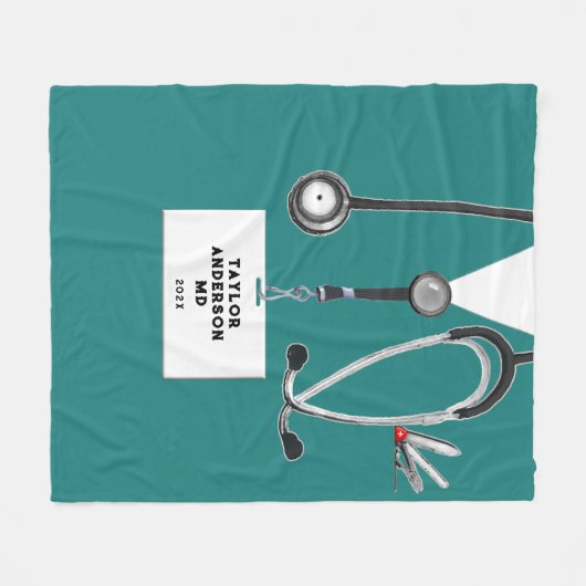 Creatieve Dokter Fleece Dekbed Deken (Voorkant (Horizontaal))