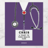 Creatieve Dokter Wijn Etiket (Enkel label)