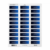 Creatieve Donkerblauwe Elegante Duidelijke Moderne Etiket (Full Sheet)