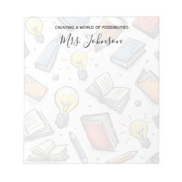 Creatieve Doodle Patroon Leraar Waardering Notitieblok