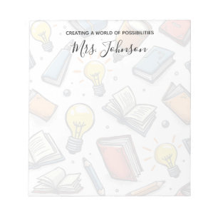 Creatieve Doodle Patroon Leraar Waardering Notitieblok