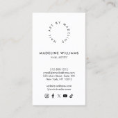 Creatieve Dripping Poolse Nail Artist Salon Visitekaartje (Achterkant)