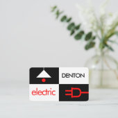 Creatieve Duisternis Licht Elektrische Vierkanten Visitekaartje (Staand voorkant)