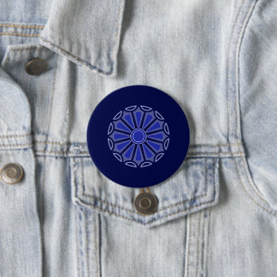 Creatieve eenvoudige kleur bloem cadeau mama vader ronde button 7,6 cm
