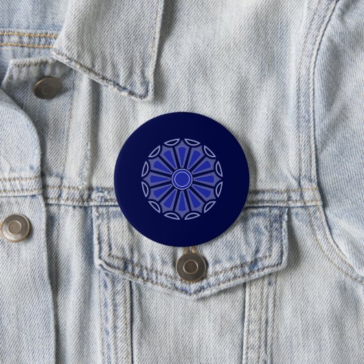 Creatieve eenvoudige kleur bloem cadeau mama vader ronde button 7,6 cm (In situ)