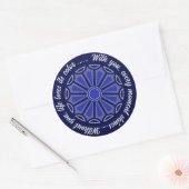 Creatieve eenvoudige kleur bloem geschenk moeder v ronde sticker (Envelop)