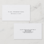 Creatieve Eenvoudige Plain Wit Minimalistisch Mode Visitekaartje (Voorkant / Achterkant)