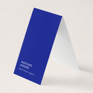 Creatieve Eenvoudige Vlakke Fthalo Blauwe Trendy Visitekaartje