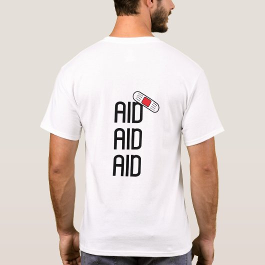 Creatieve Eerste Hulp Met Bandage Ontwerp T-shirt (Achterkant)