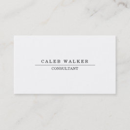Creatieve Elegante Professionele Plain Eenvoudig W Visitekaartje