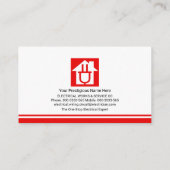 Creatieve elektricien icoon blokken visitekaartje (Achterkant)