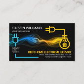 Creatieve Elektrisch Circuit Bliksem Elektricien Visitekaartje (Voorkant)