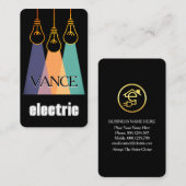 Creatieve Elektrische Lamp Straal Visitekaartje (Voorkant / Achterkant)