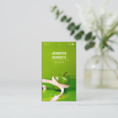 Creatieve en unieke diëtitititische voedingsdeskun visitekaartje (Staand voorkant)