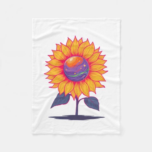 Creatieve energie Bloom-wit Fleece Deken (Voorkant)