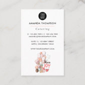Creatieve evenementen catering visitekaartje (Achterkant)