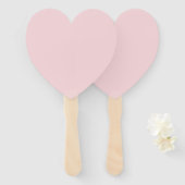 Creatieve expressie Blush Pink Heart Handwaaier (Voorkant en achterkant)