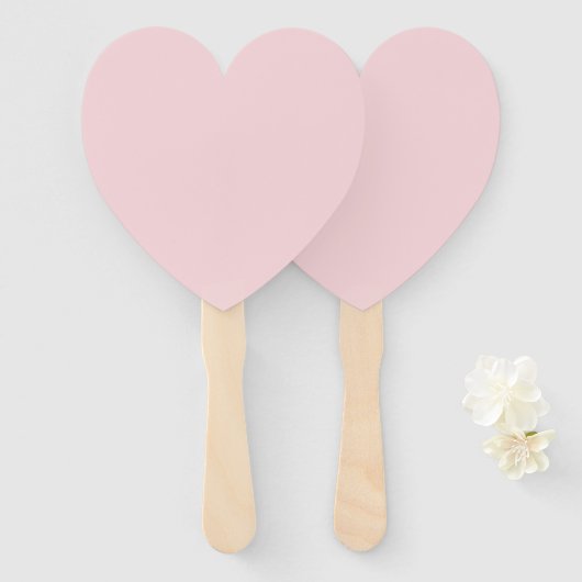 Creatieve expressie Blush Pink Heart Handwaaier (Voorkant en achterkant)