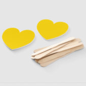 Creatieve Expressie Hot Bold Yellow Heart Handwaaier (Niet-gemonteerd)