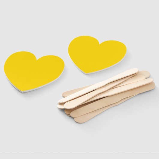 Creatieve Expressie Hot Bold Yellow Heart Handwaaier (Niet-gemonteerd)