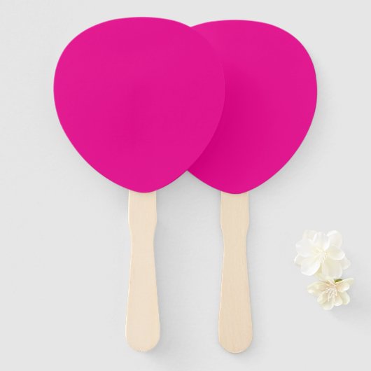 Creatieve Expressie Hot Pink Paddle Handwaaier (Voorkant en achterkant)