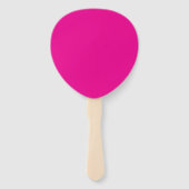 Creatieve Expressie Hot Pink Paddle Handwaaier (Achterkant)