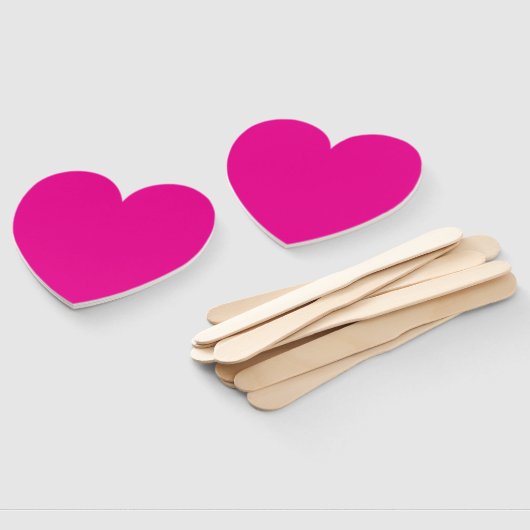 Creatieve Expressie Hot Pink Paddle Heart Handwaaier (Niet-gemonteerd)