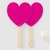 Creatieve Expressie Hot Pink Paddle Heart Handwaaier (Voorkant en achterkant)