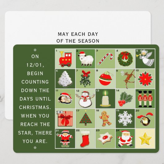 Creatieve familie Kerstmis vakantie kaarten (Voorkant / Achterkant)