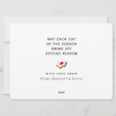 Creatieve familie Kerstmis vakantie kaarten (Achterkant)