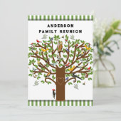 Creatieve familiereünie kaart (Staand voorkant)