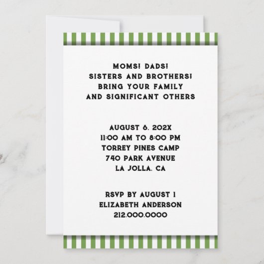 Creatieve familiereünie kaart (Achterkant)