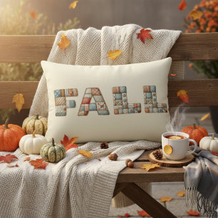 Creatieve Faux Patchwork Alfabet Art Accent Kussen