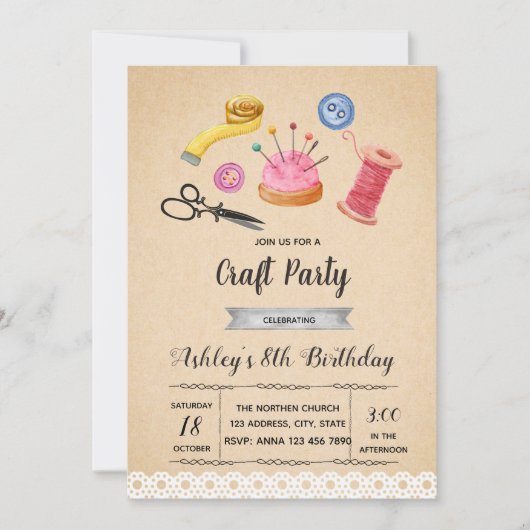 Creatieve feestuitnodiging kaart (Voorkant)