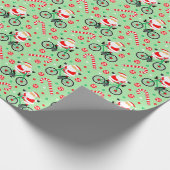 Creatieve Fiets Cyclist Kerstmis Cadeaupapier (Hoek)