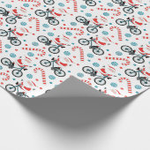 Creatieve Fiets Cyclist Kerstmis Cadeaupapier (Hoek)