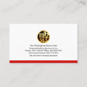 Creatieve financiële boekhouding nummers visitekaartje (Achterkant)