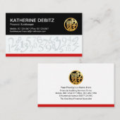 Creatieve financiële boekhouding nummers visitekaartje (Voorkant / Achterkant)